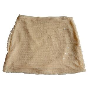 Cream Sequin Skirt